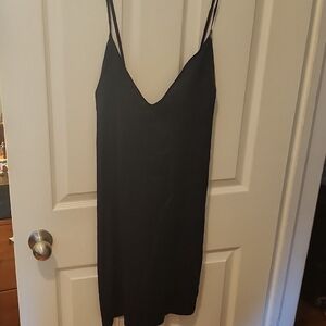 Black Slip Dress with Spaghetti Straps for Cocktail
